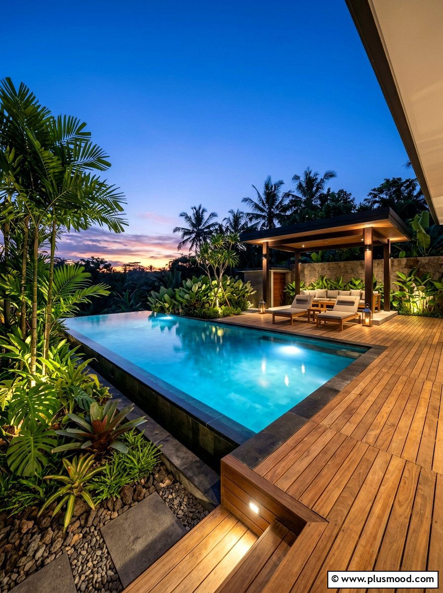 Contemporary Tropical Pool - 25 summer tropical pool ideas