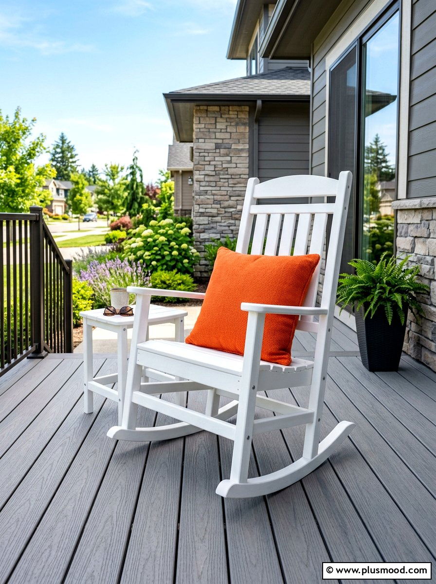 Contemporary plastic rocking chair - 25 summer front porch rocking chair ideas