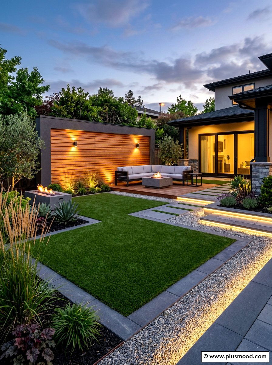 Contemporary turf landscaping - 25 small backyard ideas with artificial turf