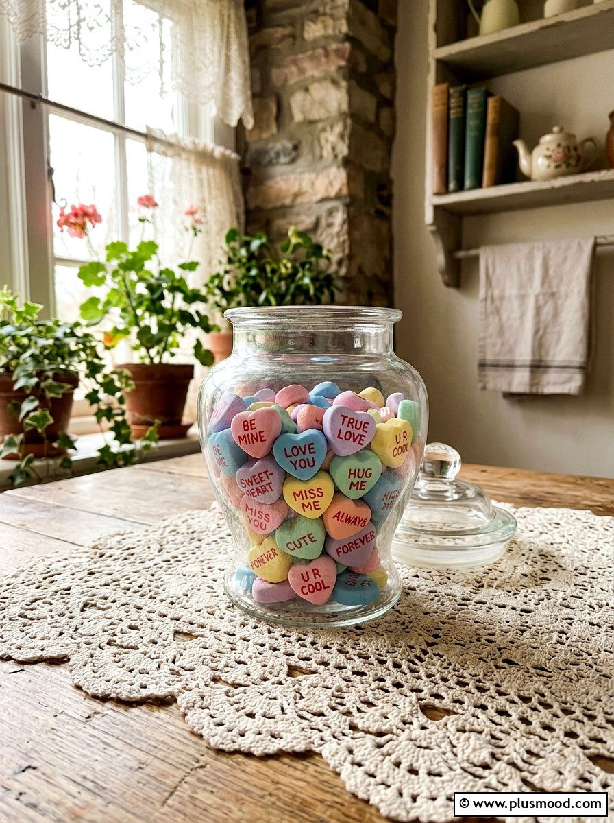 Conversation Heart Painted Rock - 25 painted rock ideas for valentines day