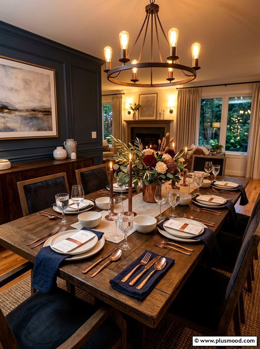 Copper Cutlery - 25 summer to fall table decor ideas
