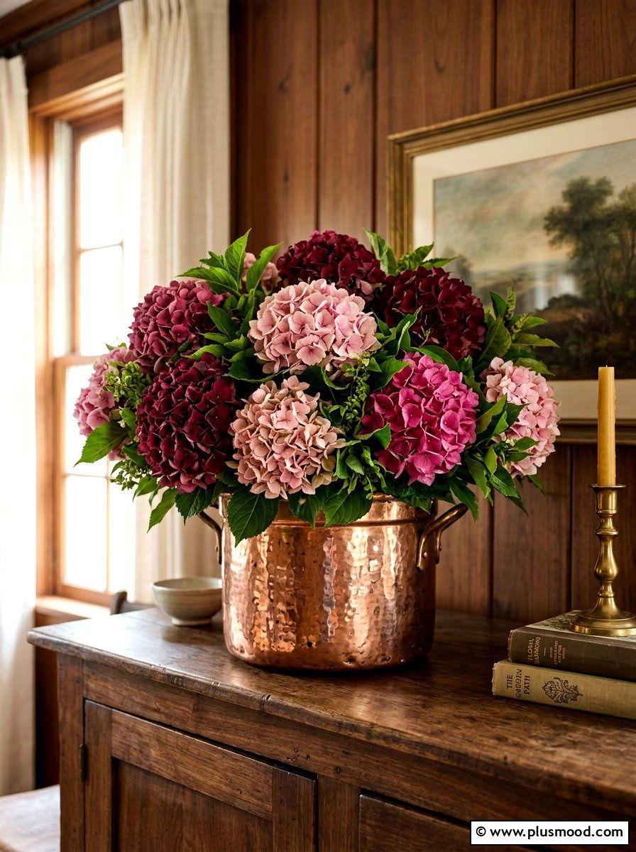 Copper Pot Hydrangea - 25 late summer hydrangea decor ideas
