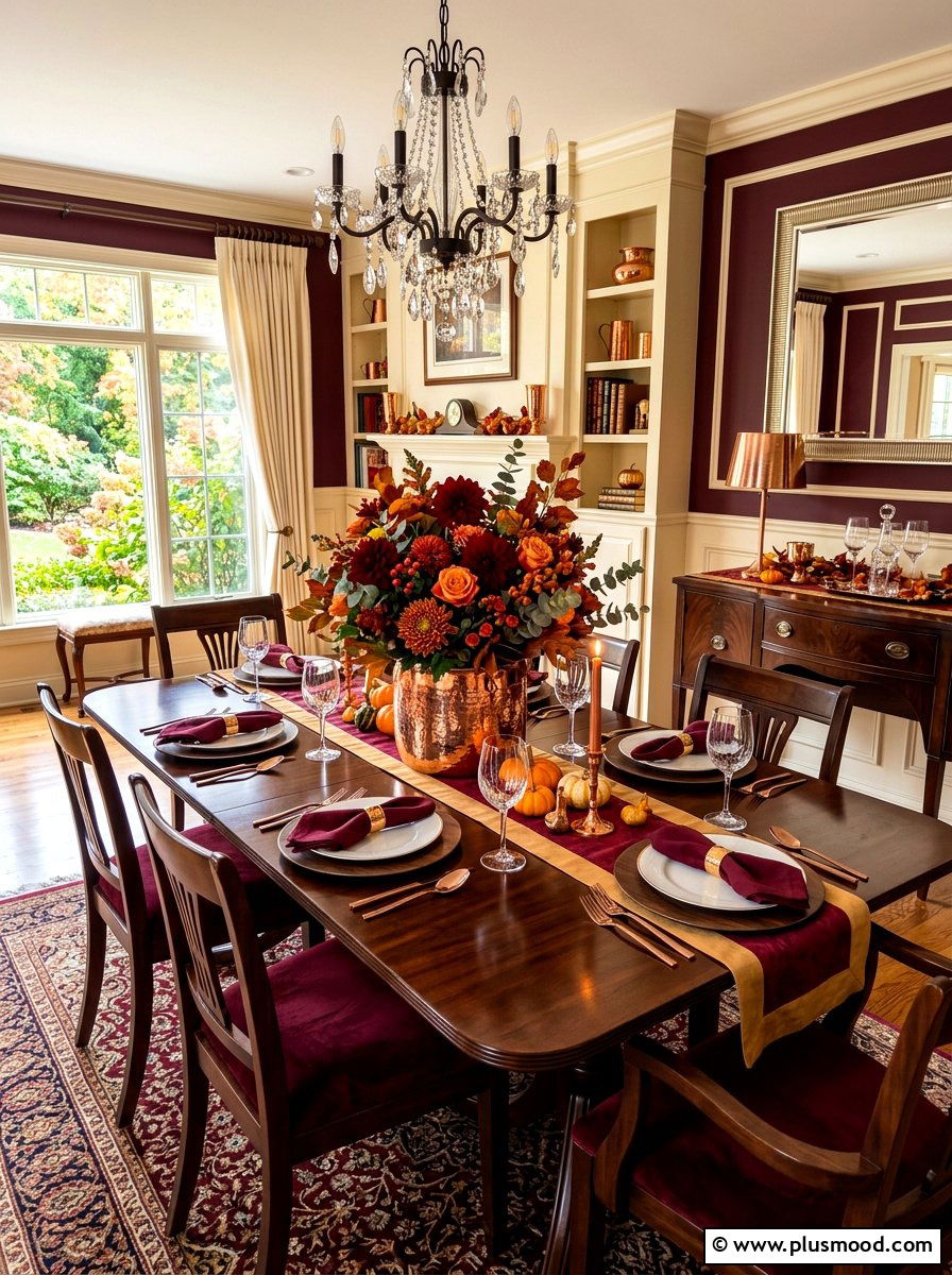 Copper Pot with Seasonal Flowers - 25 summer to fall centerpiece ideas