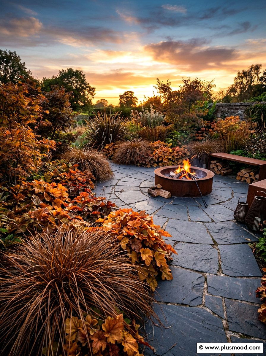 Copper and bronze foliage garden - 25 summer color scheme landscaping ideas