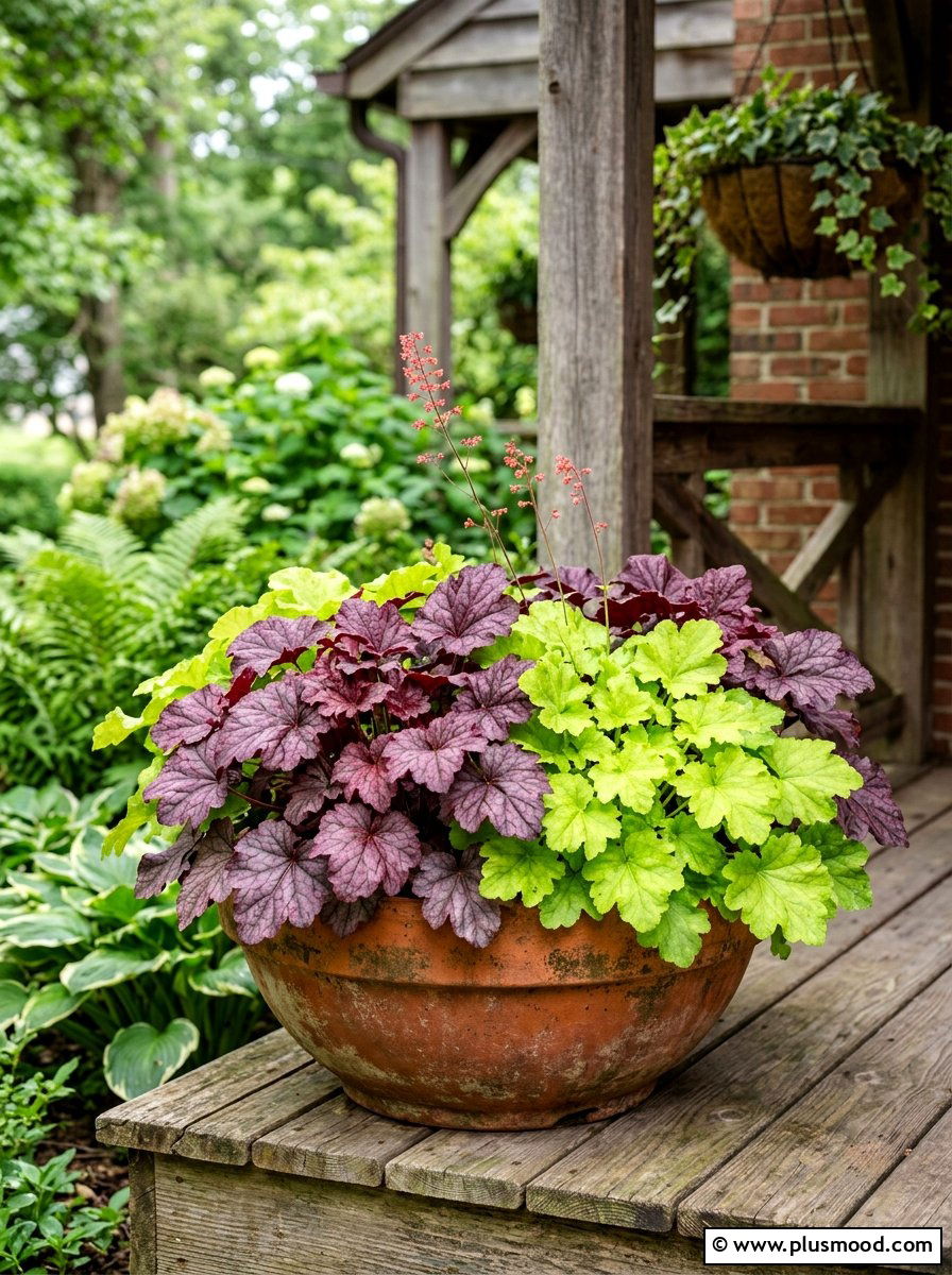 Coral Bells Container - 25 late summer porch planter ideas