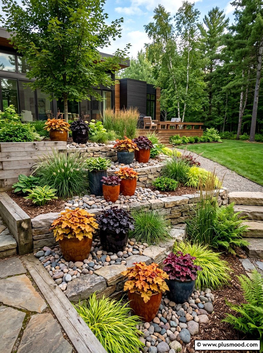 Coral Bells Container - 25 end of summer planter refresh ideas