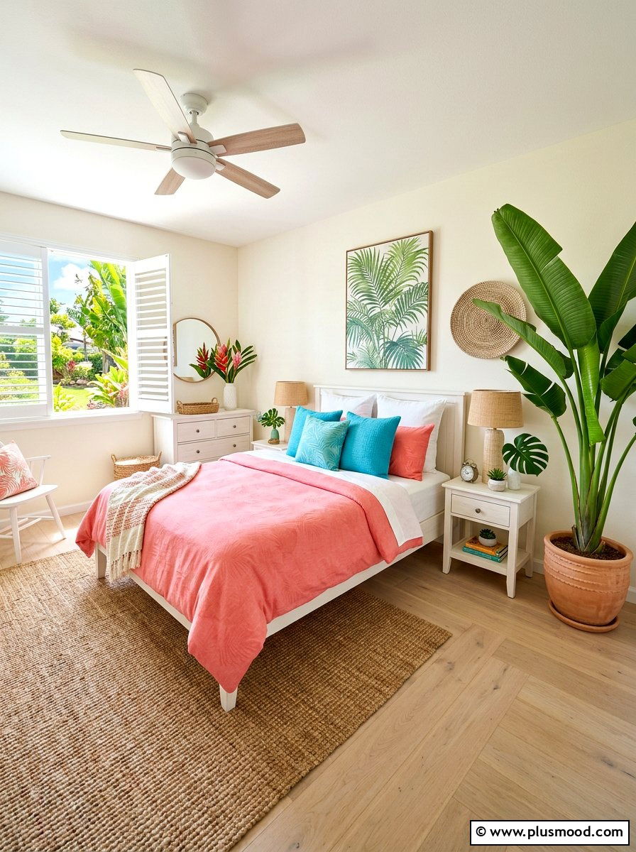 Coral Pink Summer Bedding - 25 summer bedding color ideas