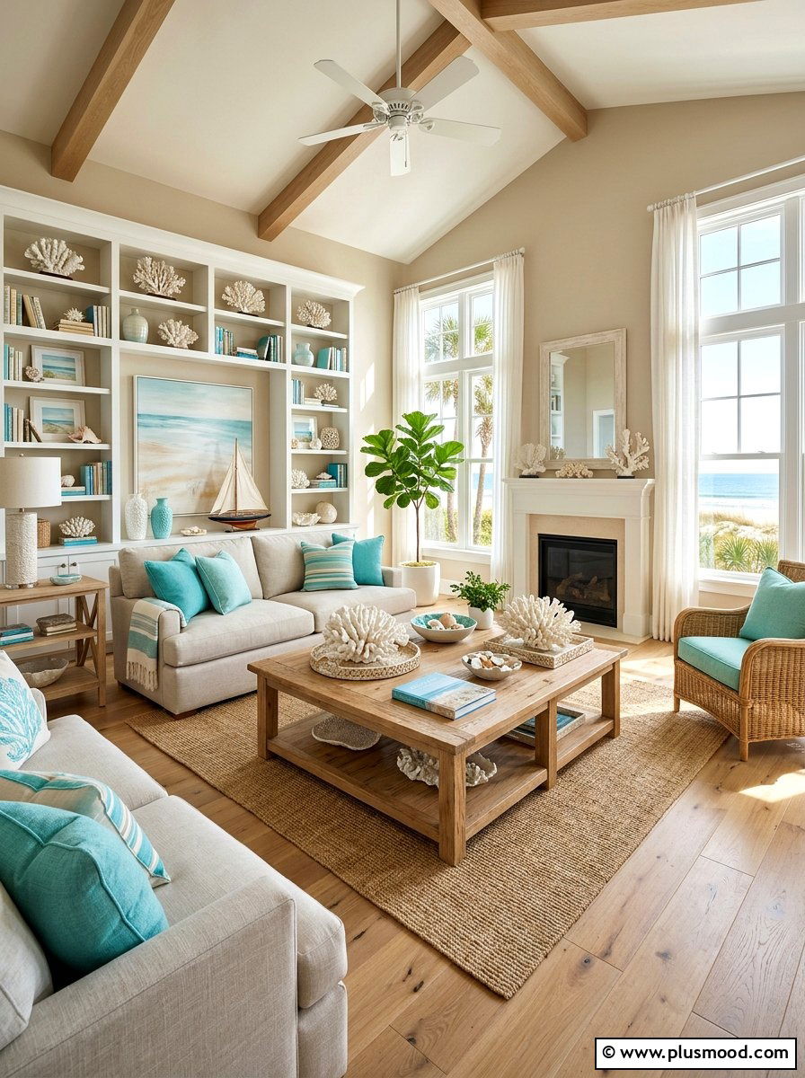 Coral Reef Decor - 25 summer tropical living room ideas