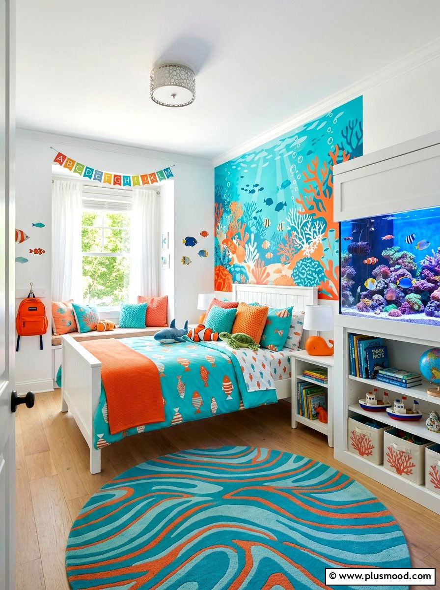 Coral Reef Kids Bedroom - 25 summer kids bedroom ideas