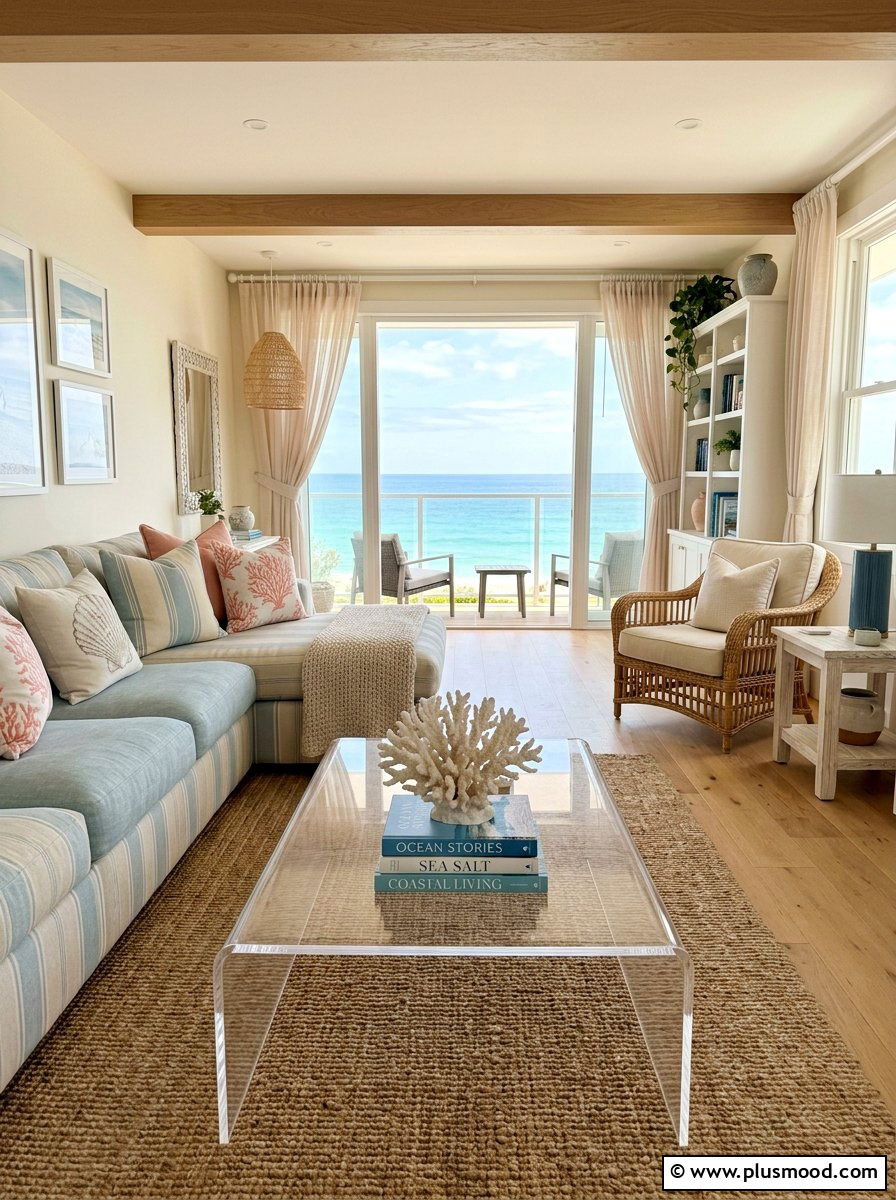 Coral Sculpture Decor - 25 summer coffee table styling ideas for living room