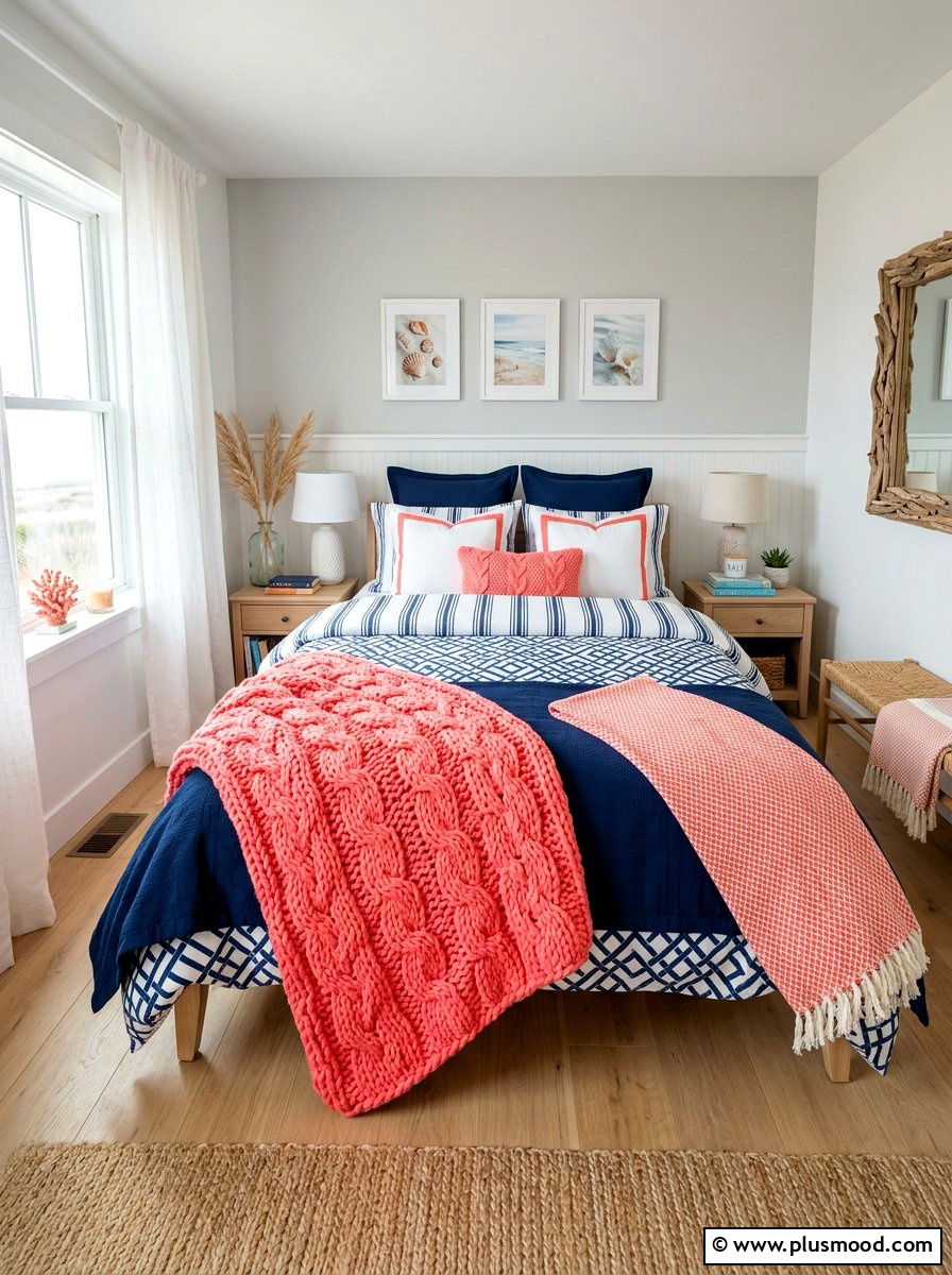 Coral Throw Blankets