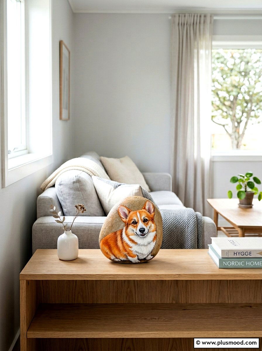 Corgi Painted Rock - 25 painted rock ideas with dogs