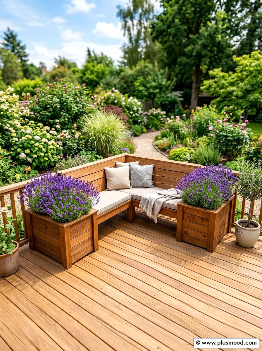 Corner Deck Bench Planter