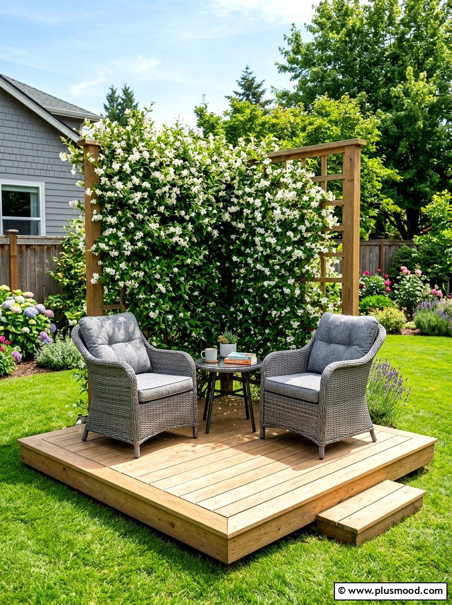 Corner Deck - 25 small backyard ideas for entertaining
