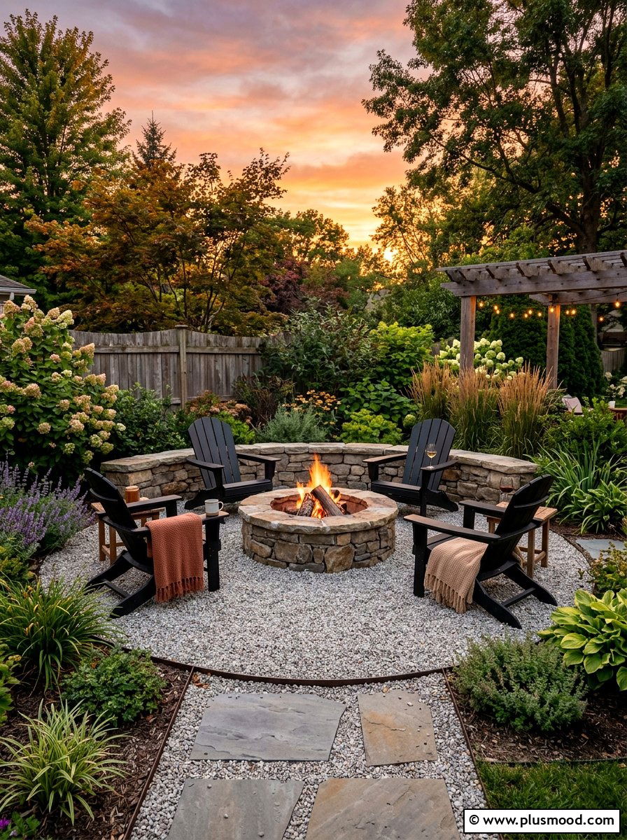 Corner Fire Pit - 25 small backyard ideas for corner lots