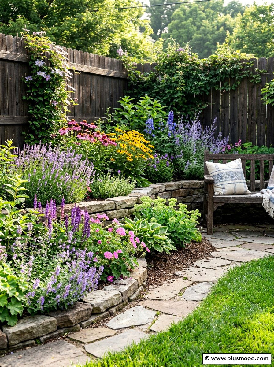 Corner Flower Bed Layout - 25 small backyard ideas with flower beds