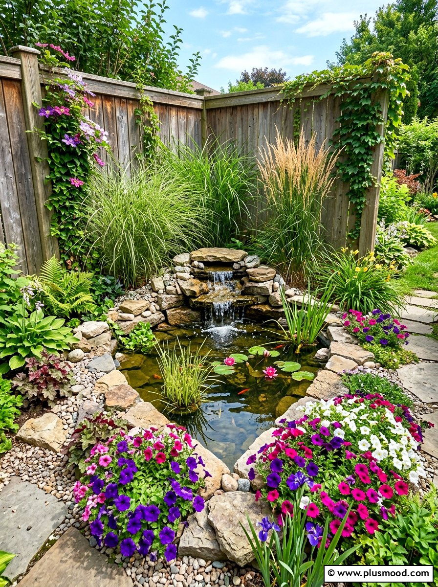 Corner Garden Pond - 25 summer pond ideas for backyard