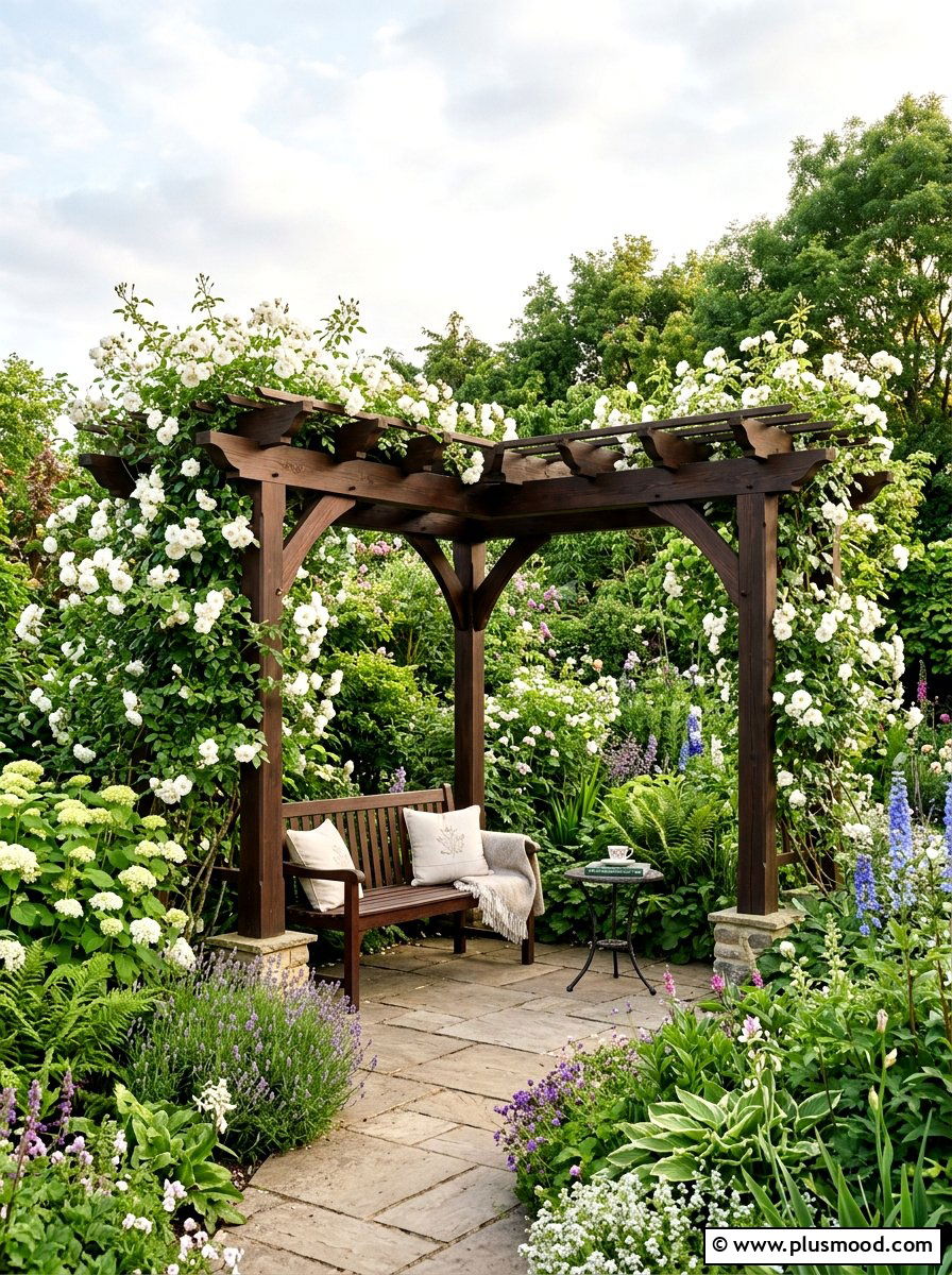 Corner Pergola - 25 small backyard ideas for tiny homes