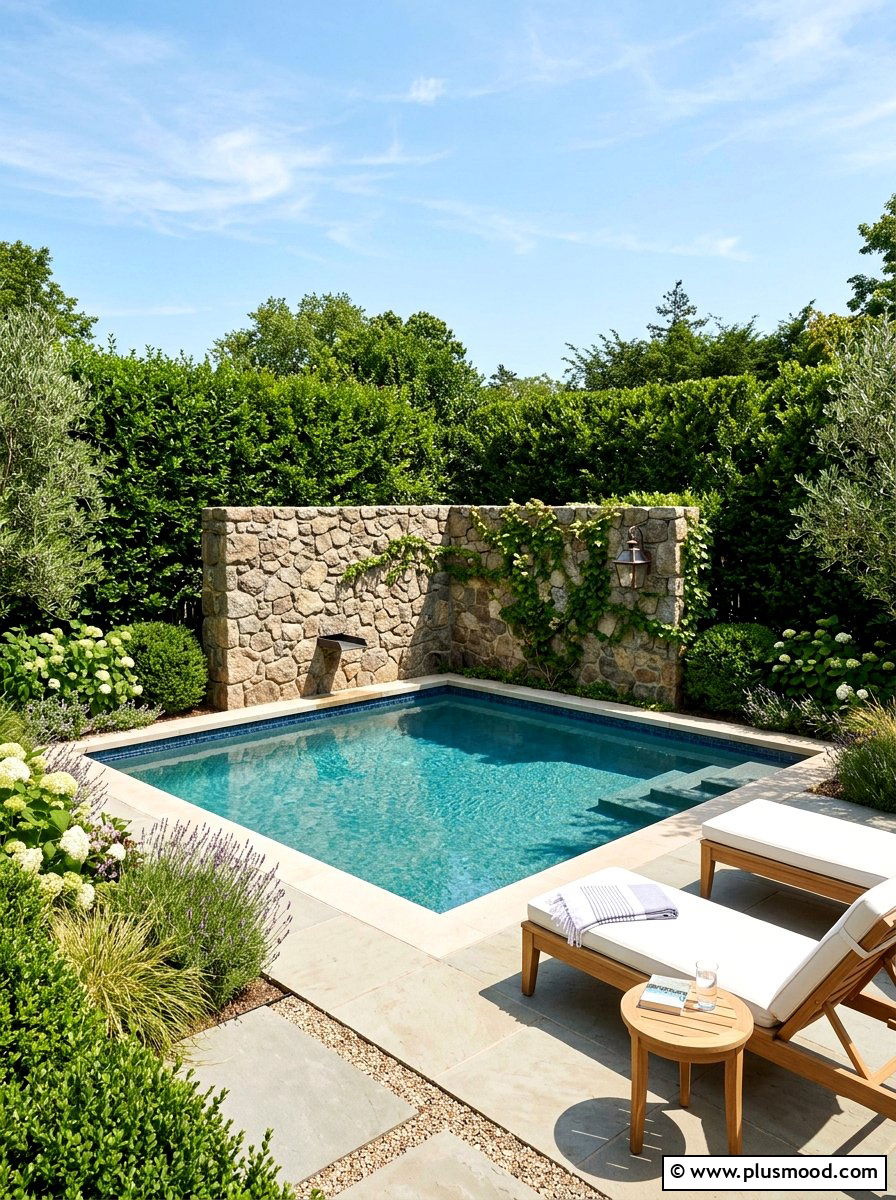 Corner Pool - 25 small backyard ideas with pool