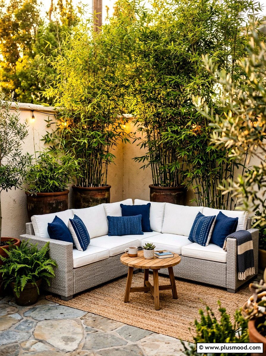 Corner Sectional For Small Patio - 25 summer compact outdoor living ideas