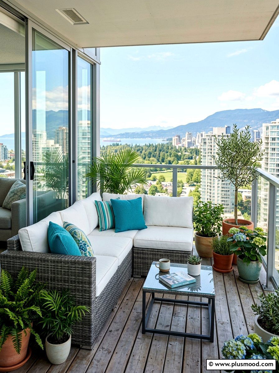 Corner Sectional Sofa - 25 summer small patio ideas