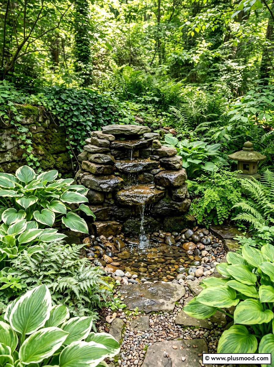 Corner Water Feature - 25 Small Backyard Ideas