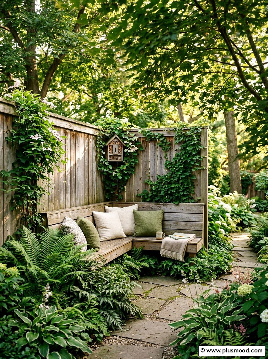 Corner garden sanctuary - 25 small backyard ideas with butterfly house