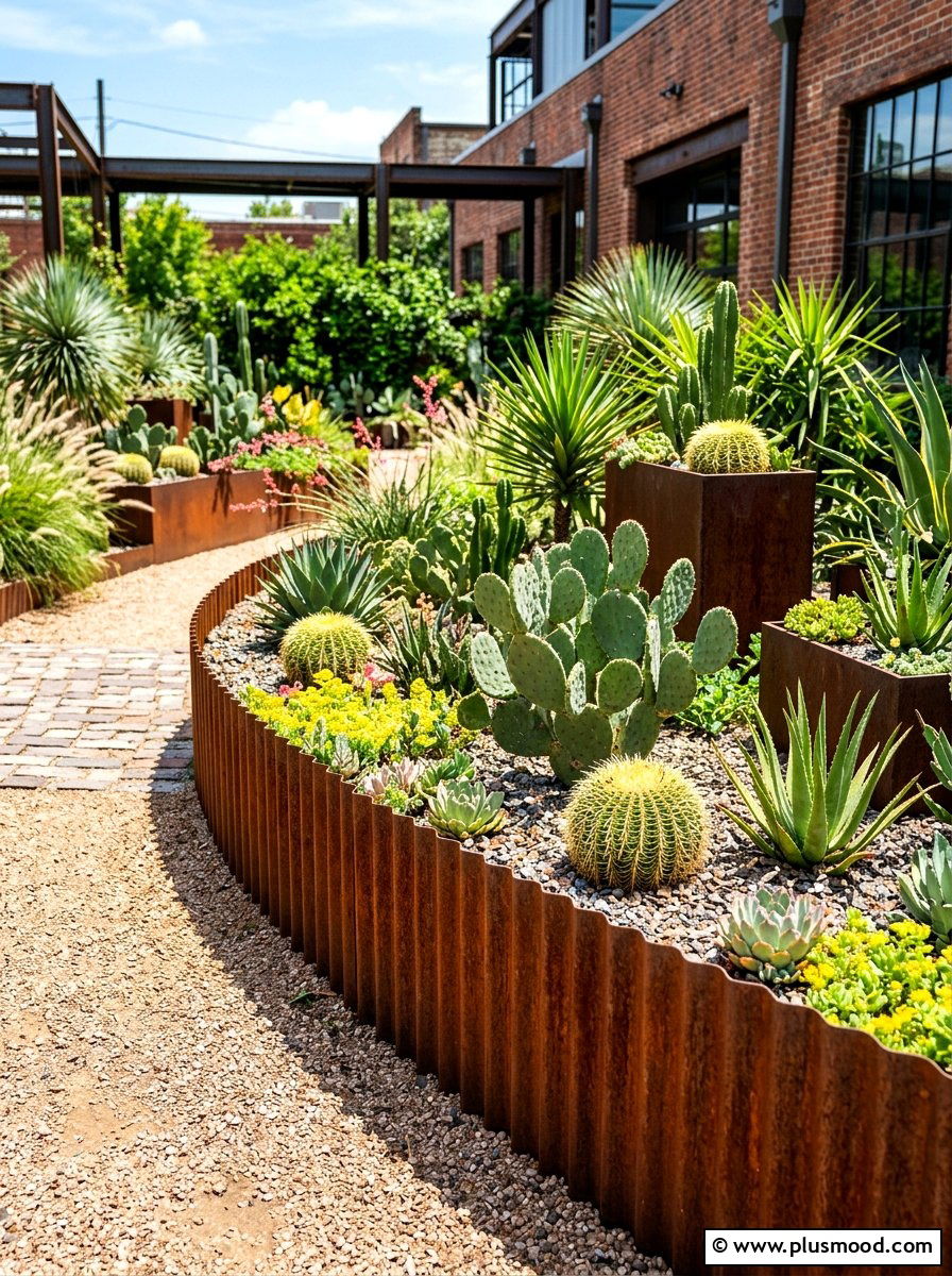 Corrugated Metal Edging - 25 summer garden edging ideas