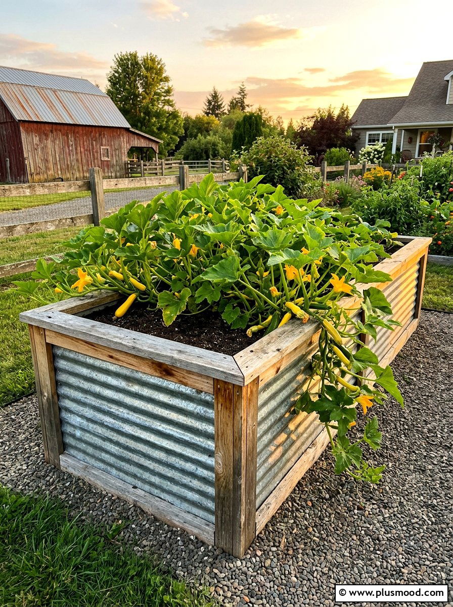 Corrugated Metal Garden Bed - 25 summer raised garden bed ideas
