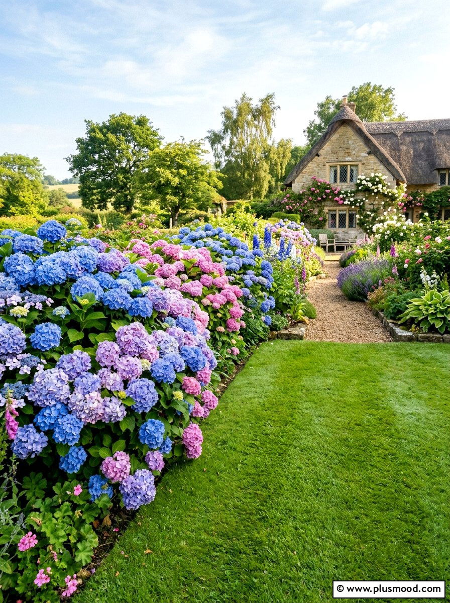Cottage Garden Hydrangea Border - 25 summer cottage garden ideas