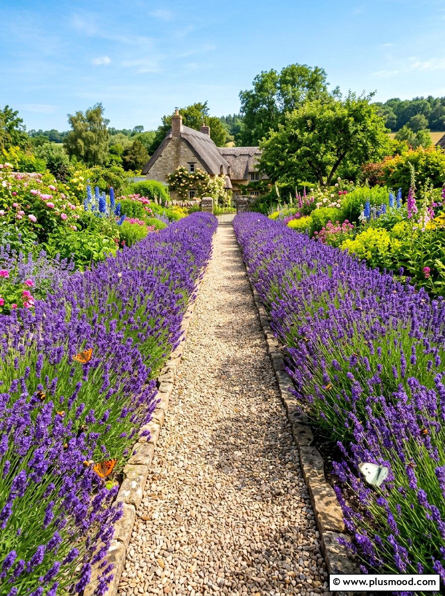 Cottage Garden Lavender Walk - 25 summer cottage garden ideas