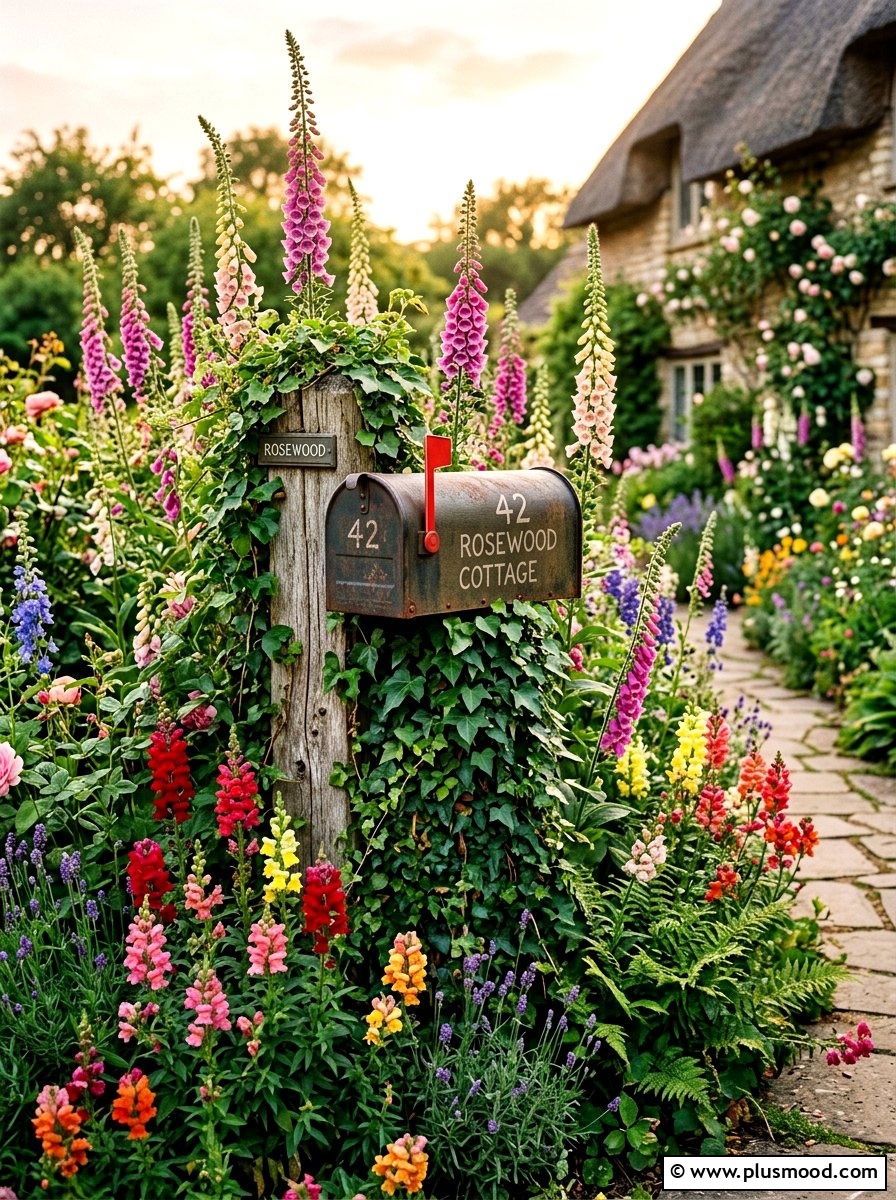 Cottage Garden Mailbox - 25 summer mailbox planter ideas