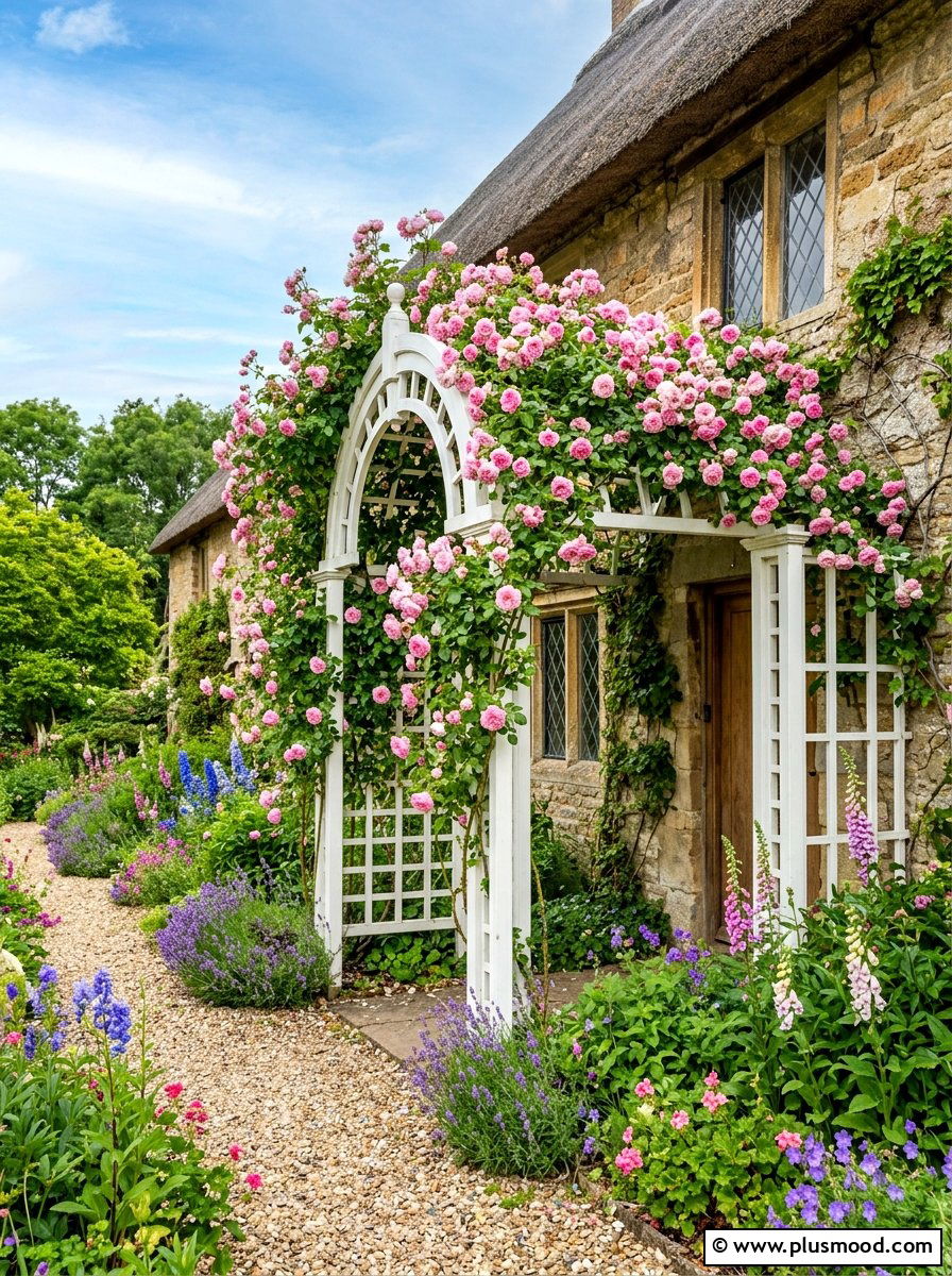 Cottage Garden Rose Trellis - 25 summer cottage garden ideas