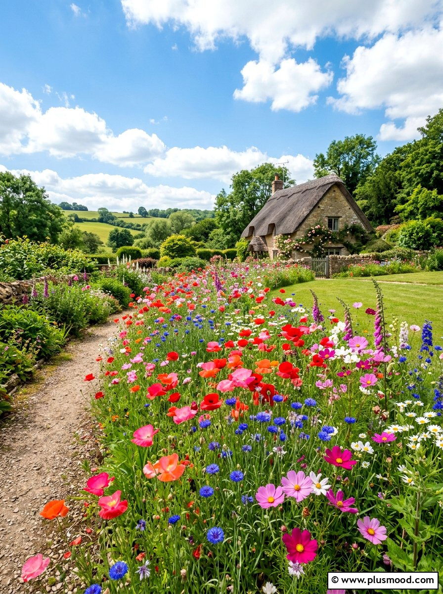 Cottage Garden Wildflower Border - 25 summer cottage garden ideas