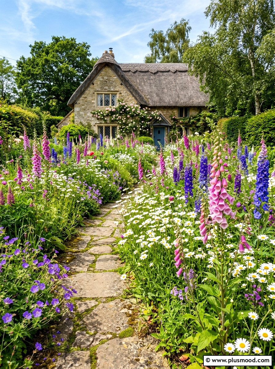 Cottage Garden Wildflowers - 25 summer front yard garden ideas