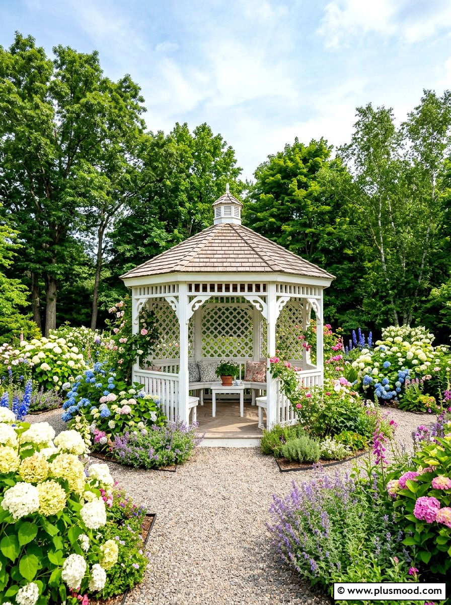 Cottage Garden Wooden Gazebo - 25 summer cottage garden ideas