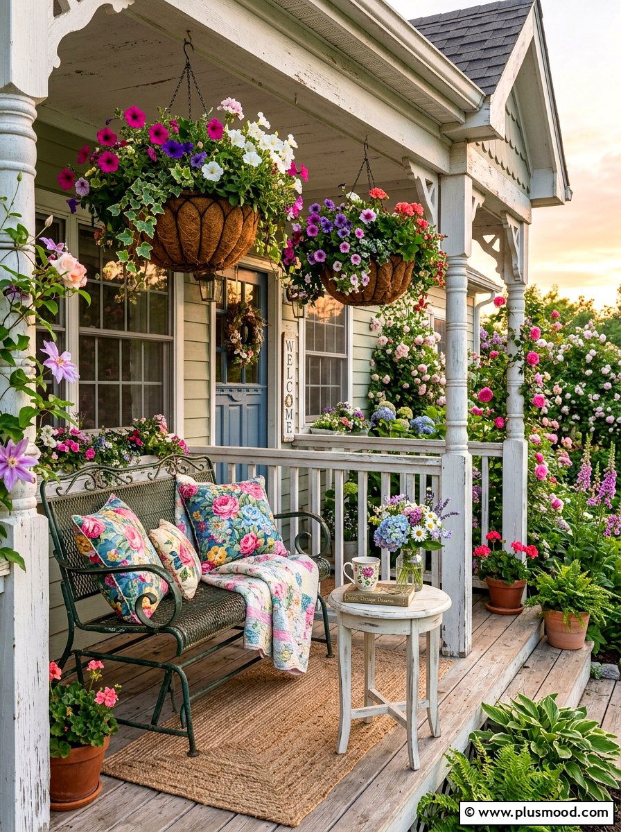 Cottage Style Porch - 25 cozy summer porch ideas