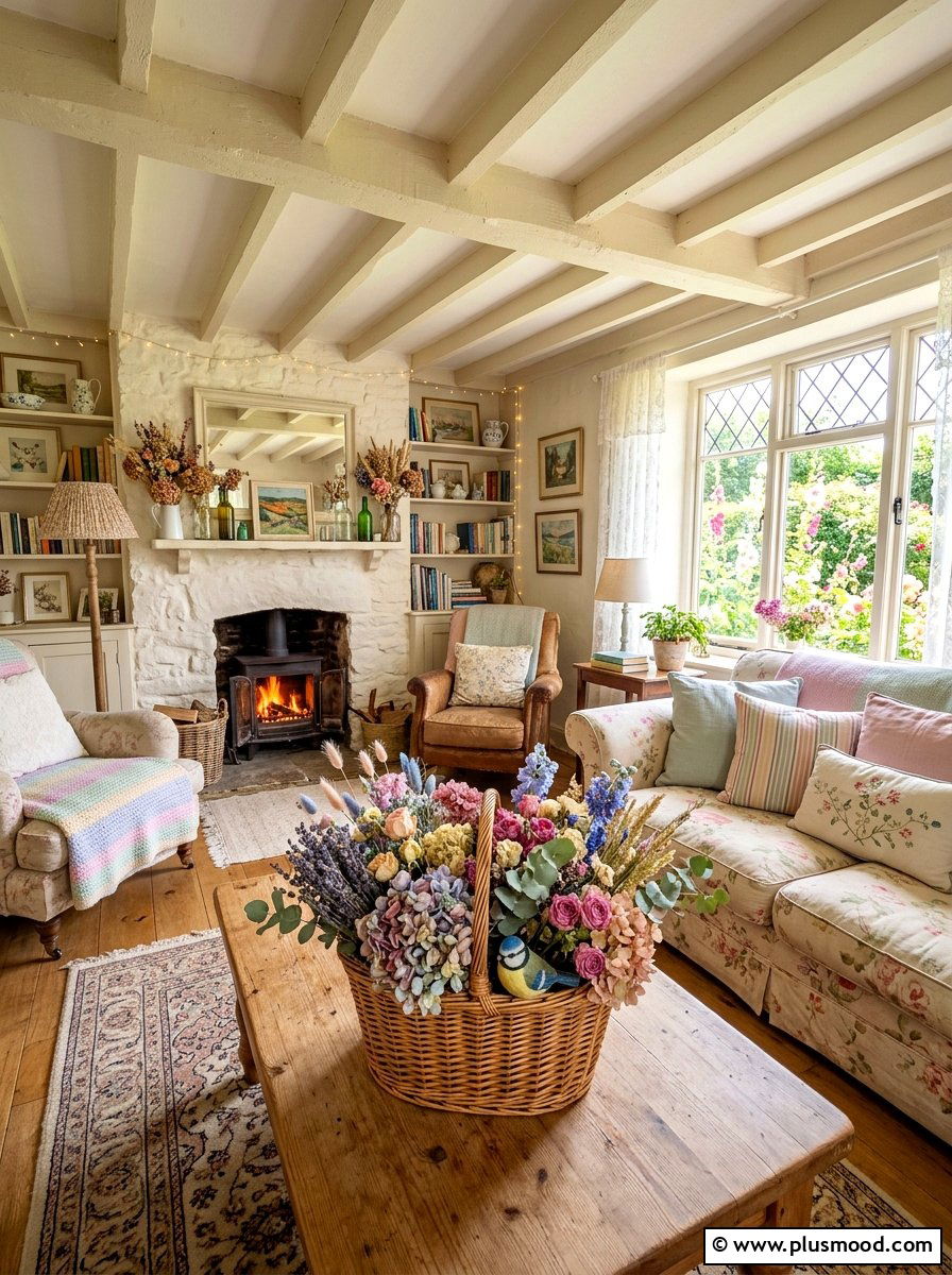 Cottage Summer Centerpiece - 25 summer centerpiece ideas for living room