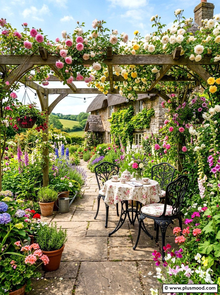 Cottagecore Garden Patio 1 - 25 mid summer home decor ideas