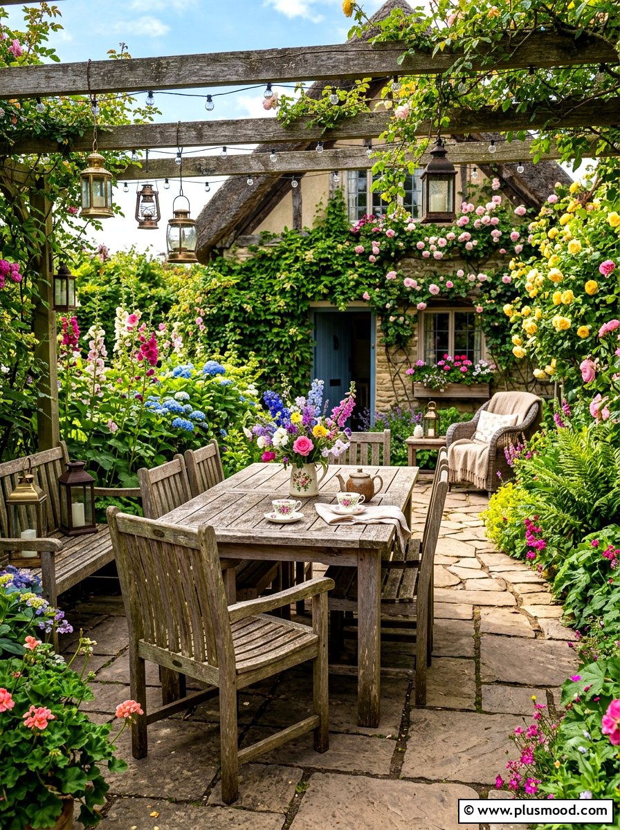 Cottagecore Garden Patio - 25 mid summer home decor ideas