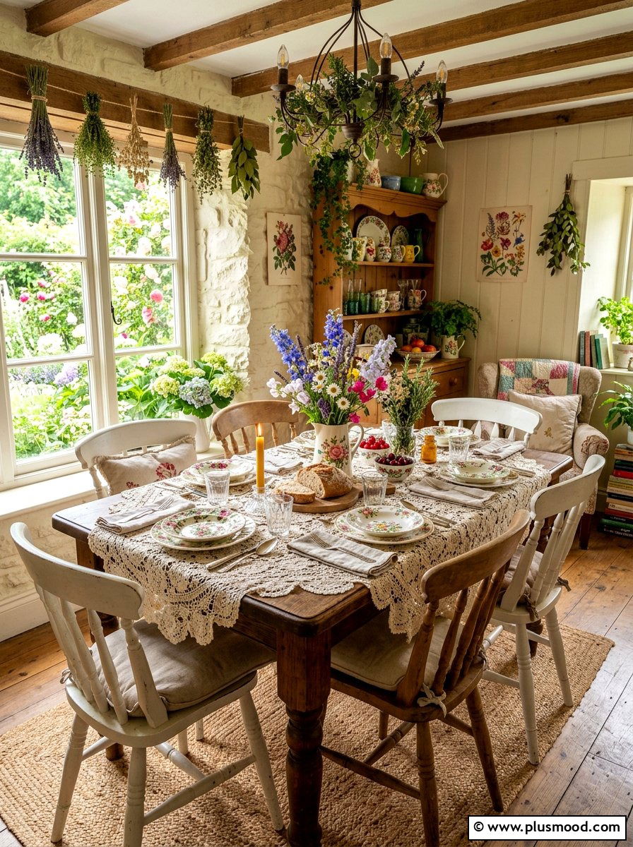 Cottagecore Summer Dining Room - 25 summer dining room ideas