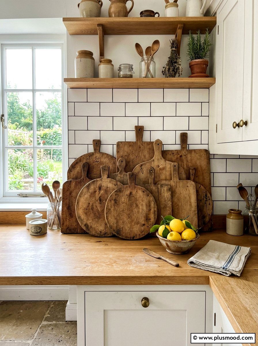 Cottagecore antique bread boards - 25 summer fresh cottagecore decor ideas