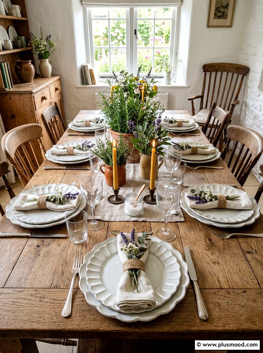 Cottagecore scalloped dinner plates - 25 summer fresh cottagecore decor ideas