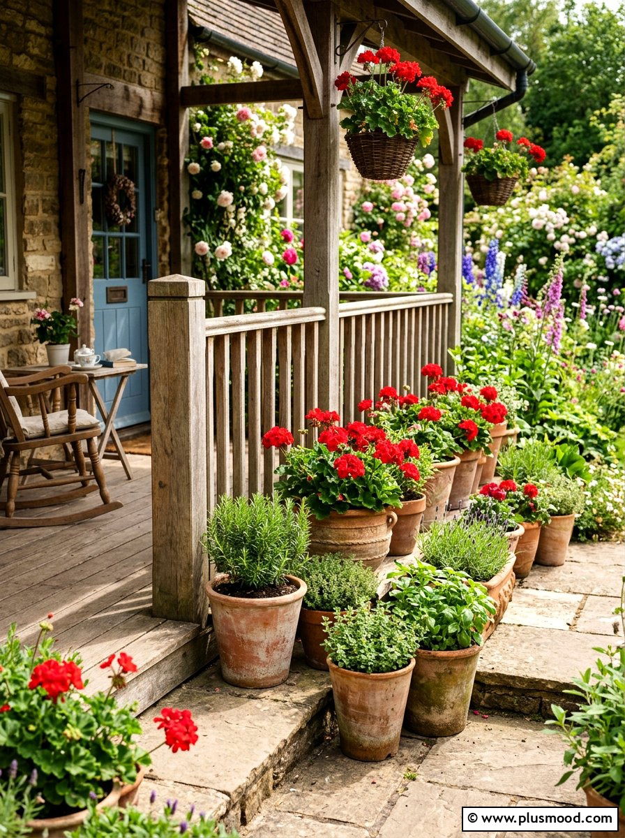 Cottagecore terracotta plant pots - 25 summer fresh cottagecore decor ideas