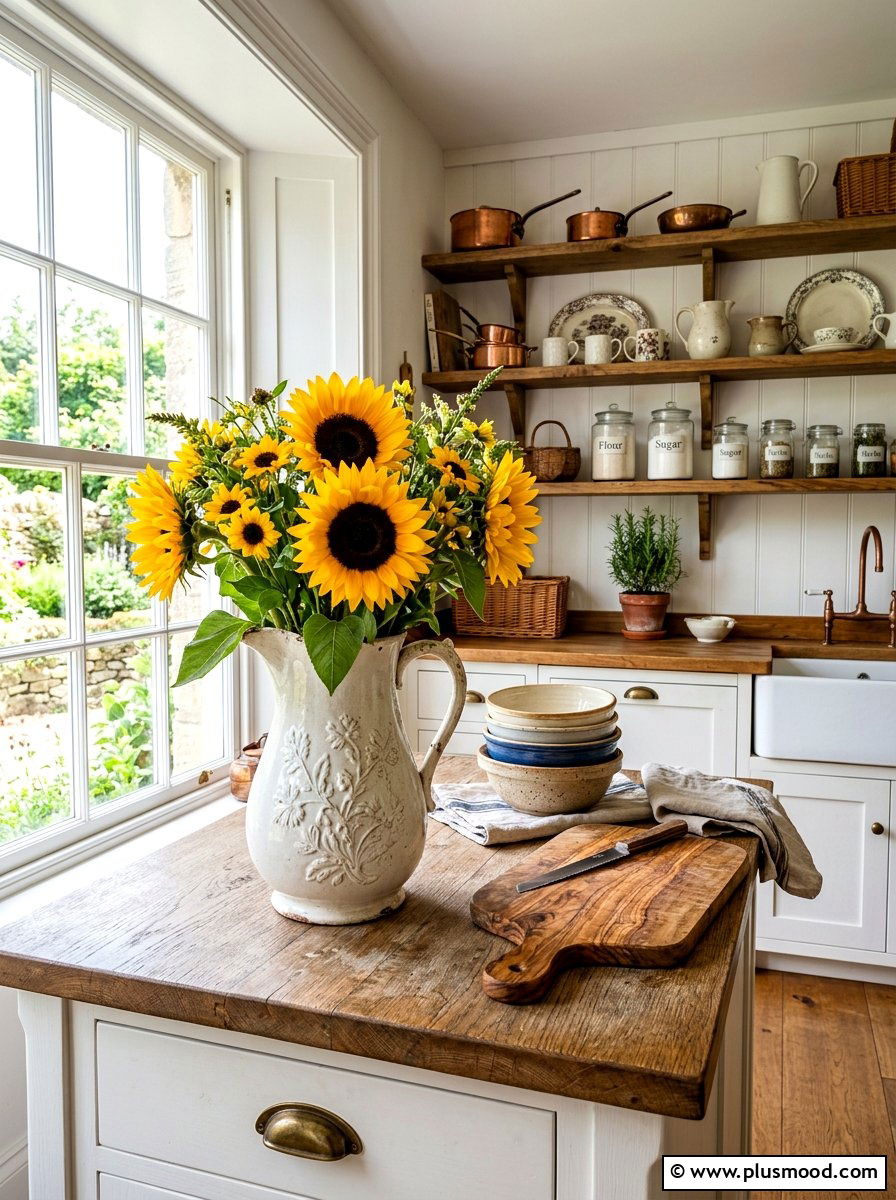 Cottagecore vintage pitcher - 25 summer fresh cottagecore decor ideas