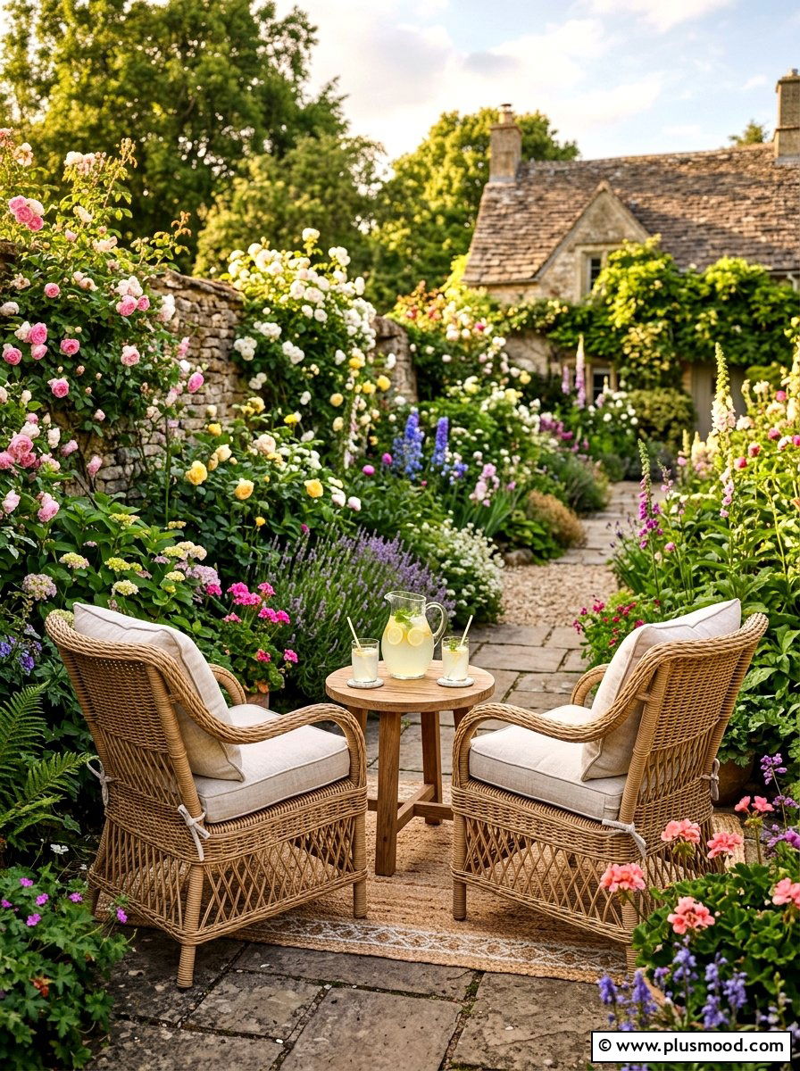 Cottagecore wicker furniture - 25 summer fresh cottagecore decor ideas