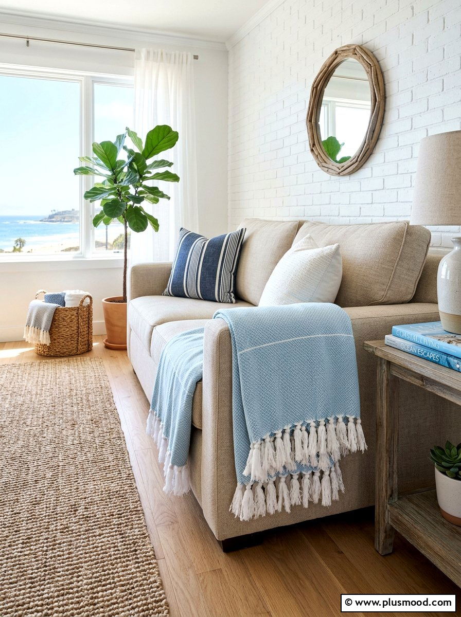 Cotton Blankets - 25 summer decor ideas for apartments