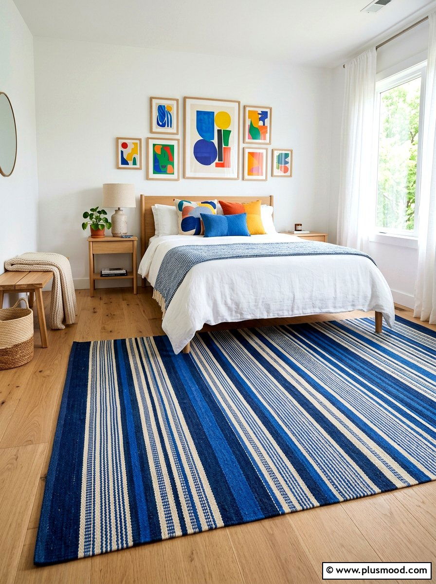 Cotton Dhurrie Rug - 25 summer rug ideas for bedroom