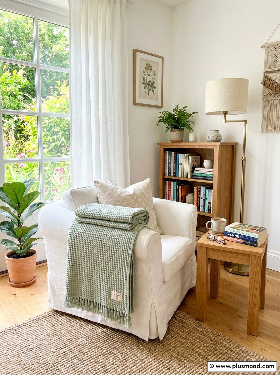 Cotton throw blankets - 25 summer decor ideas without clutter