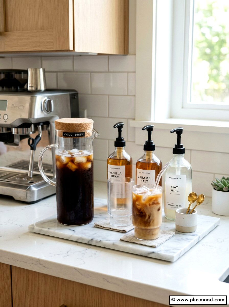 Countertop Coffee Beverage Station - 25 summer kitchen organization ideas